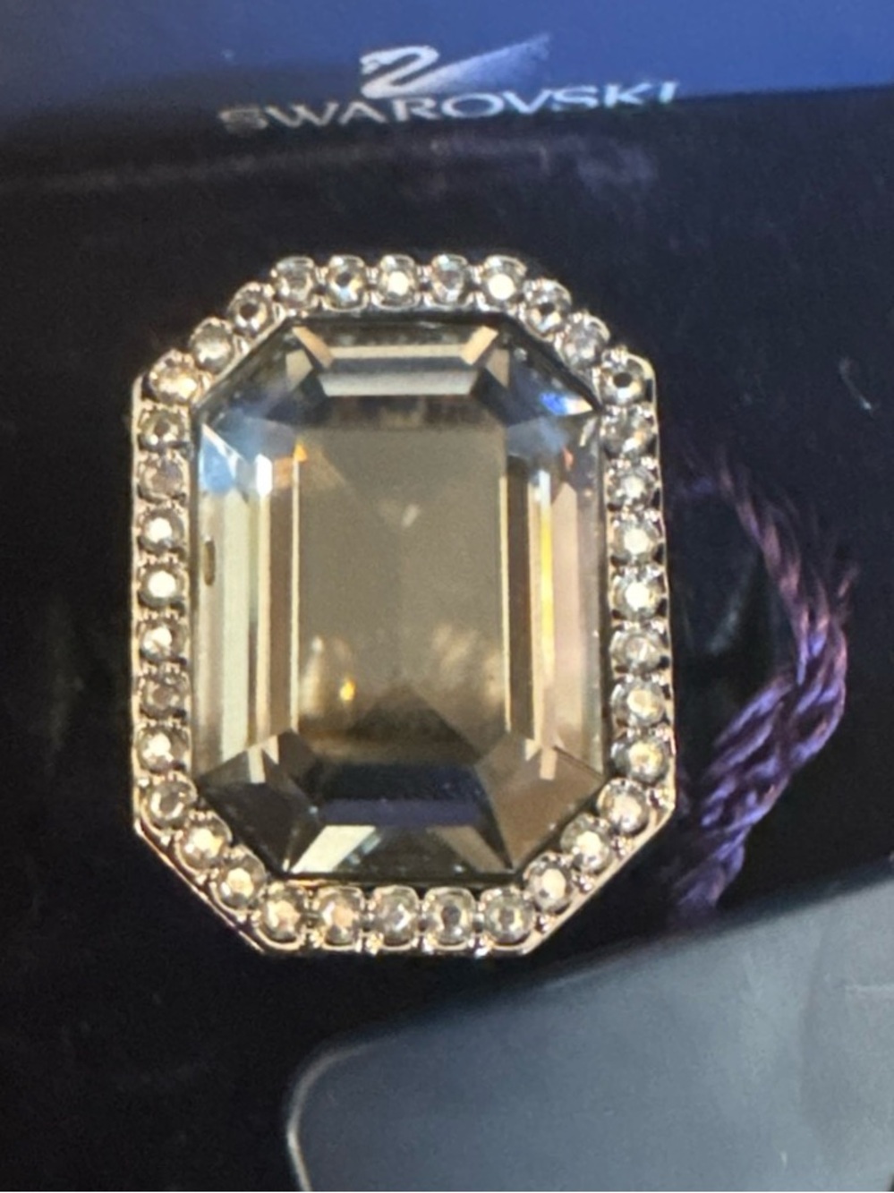 SWAROVSKI Meteor Ring Black Diamond #1065792 In Box NWT’s size 7